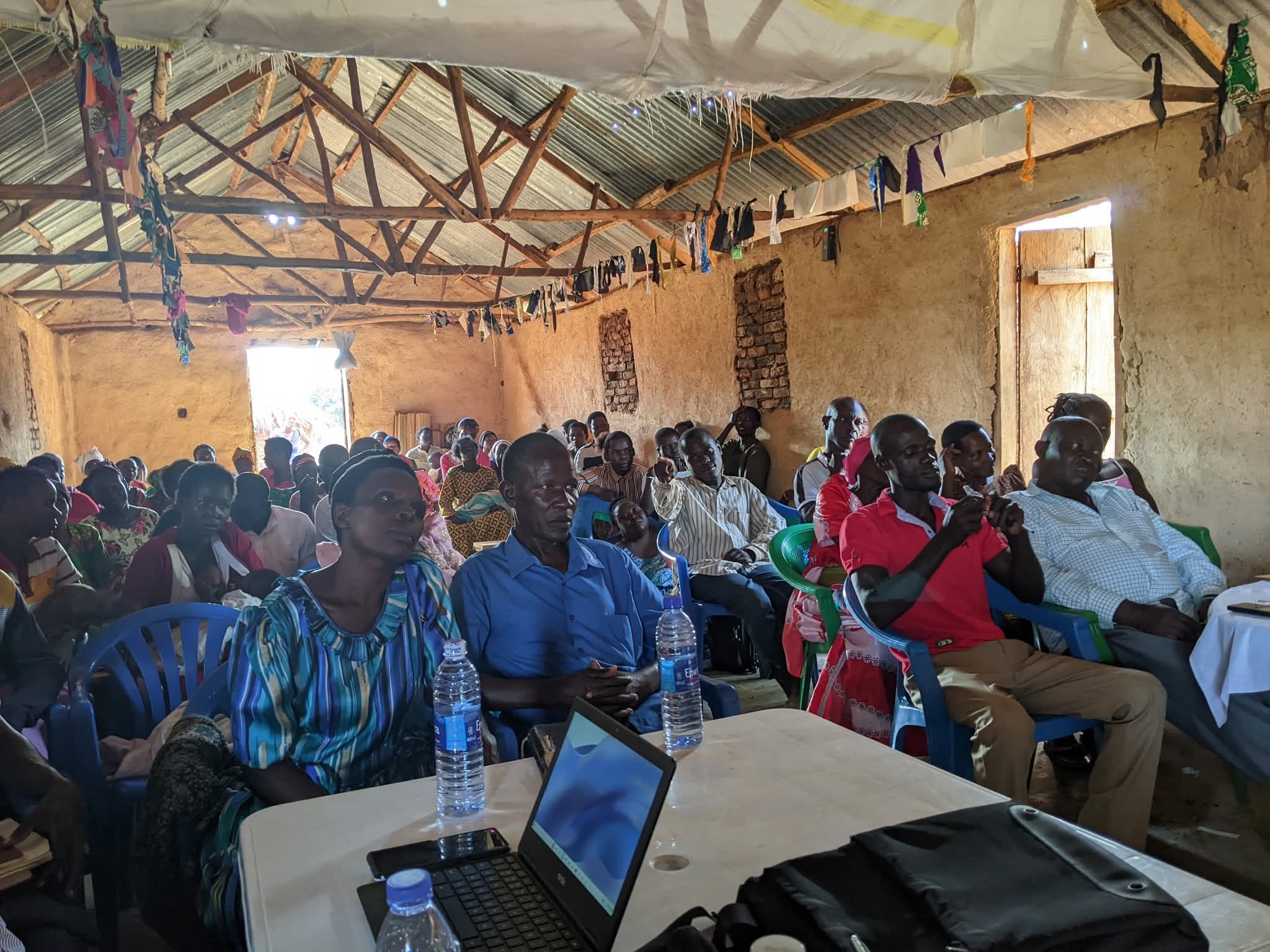 Couples attending a two-day marriage conference in Uganda during the 2025 mission trip, learning and growing together in God’s Word.